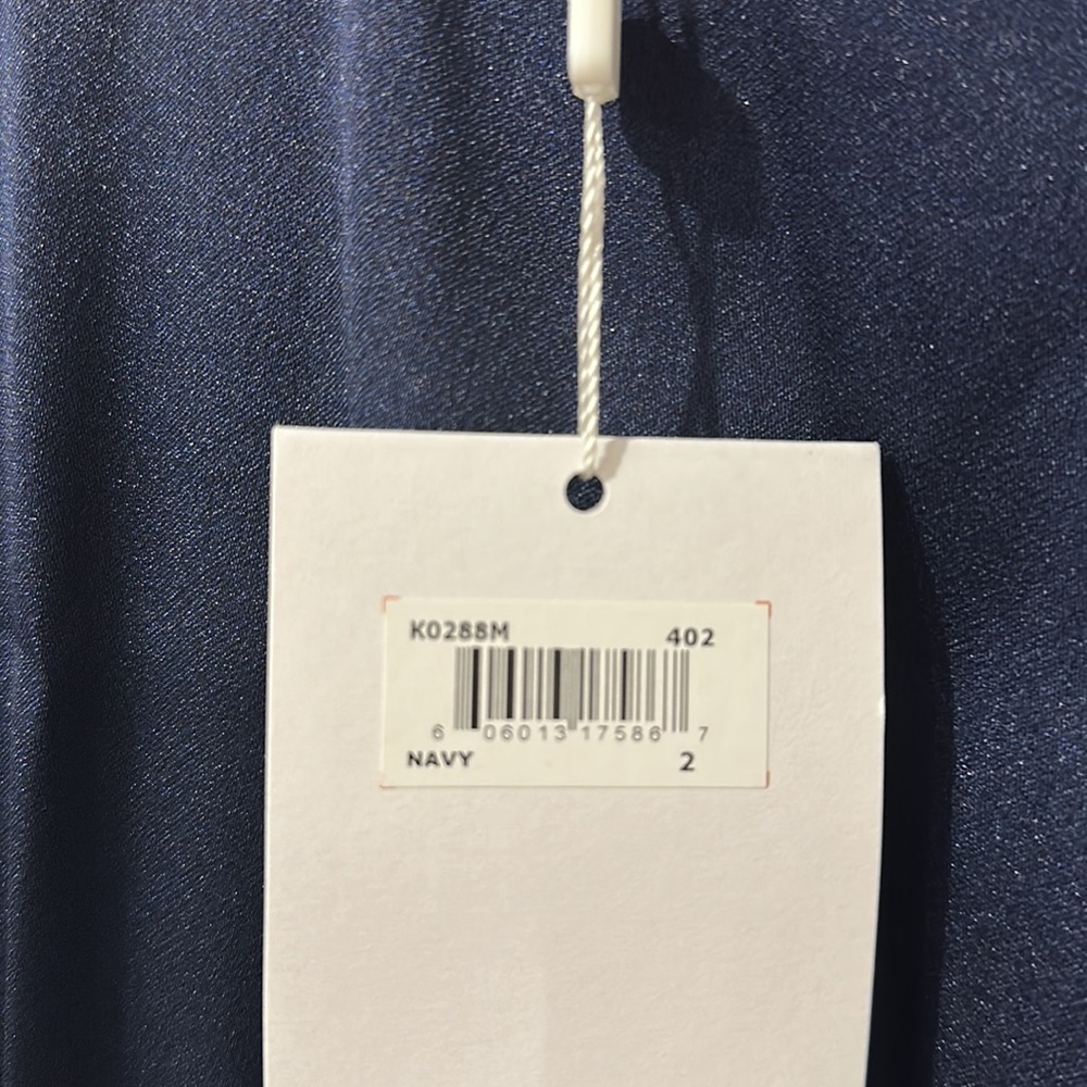 NEW • Gal Meets Glam • JULIA CREPE BACK SATIN MIDI DRESS IN NAVY Blue - Picture 4 of 6